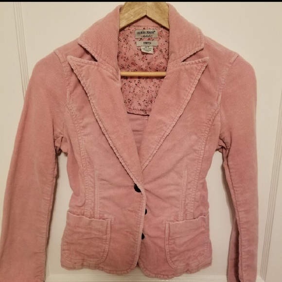 Guess Jackets & Blazers - Guess Corduroy Blazer - Blush Pink